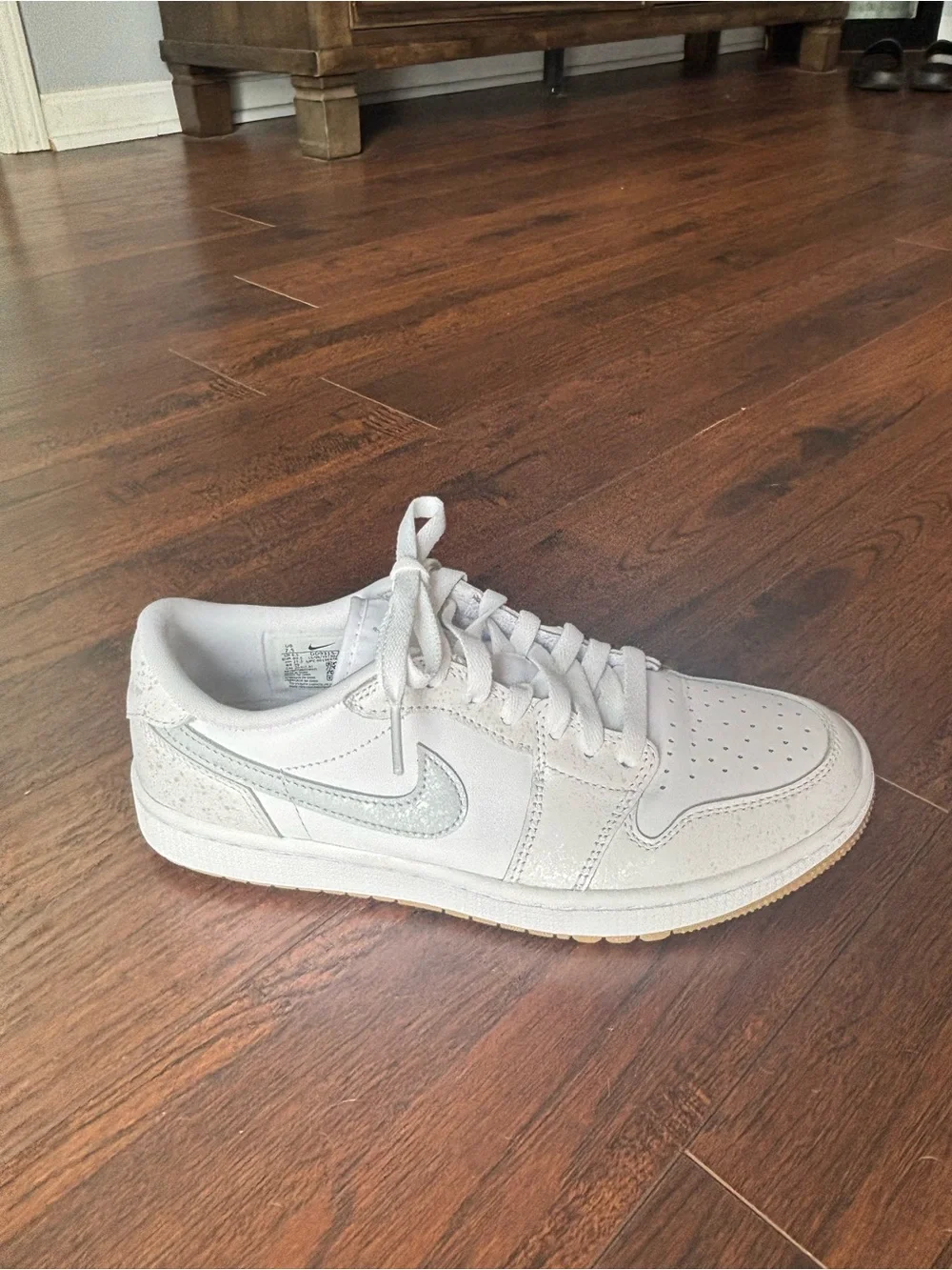 Jordan White Leather Golf Sneakers